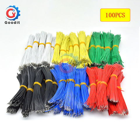 100pcs/Lot Tin-Plated Breadboard Jumper Cable Wire 15cm 24AWG For Arduino Flexible Two Ends PVC Wire Connector Electronic ► Photo 1/6