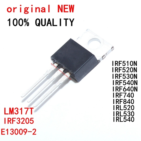 10PCS LM317T IRF3205 E13009-2 IRF510N IRF520N IRF530N IRF540N IRF640N IRF740 IRF840 IRL520 IRL530 IRL540 TO220 TO-220 Transistor ► Photo 1/1