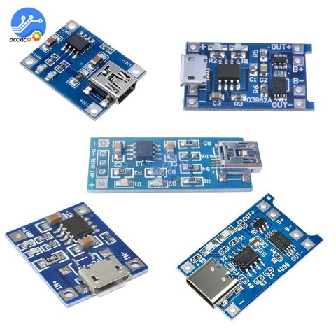 5pcs BMS 5V 1A 18650 Lithium Battery Charger Board Mini/Micro USB TYPE-C Power Charging With Protection Functions ► Photo 1/6