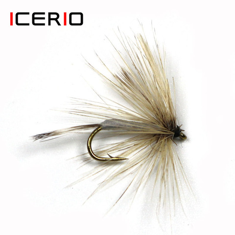 ICERIO 10PCS Classic Mosquito Dry Fly Trout Fishing Fly Lure #12 ► Photo 1/3