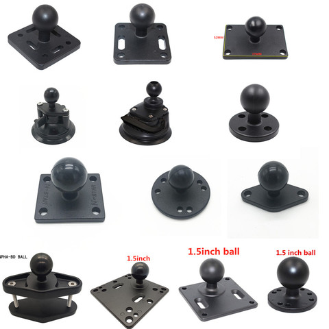 1 inch or 1.5 inch Rubber Ball Mount to Aluminum Motorcycle Round or Square Mounting Base for Ram Mounts for Gopro for Garmin ► Photo 1/6