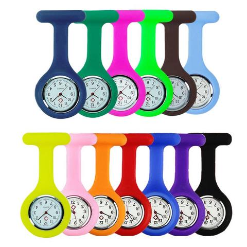 High Quality Silicone Nurse Watch Solid Color Medical Pocket Watch Pin Pocket Watch Hanging Watch Brooch Decor Quartz Accessory ► Photo 1/6
