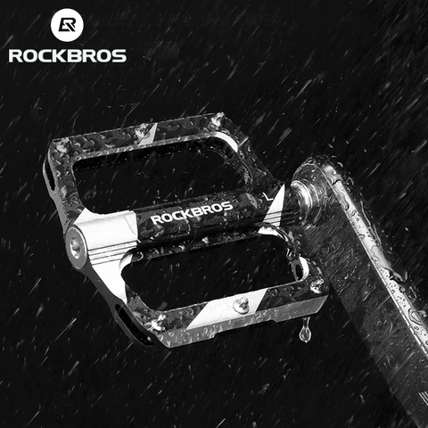 ROCKBROS Bike Pedals MTB Aluminum CNC Alloy Sealed DU Bearing MTB Pedals Non-slip Spikes Wearable Pedals Bike Accessories ► Photo 1/6