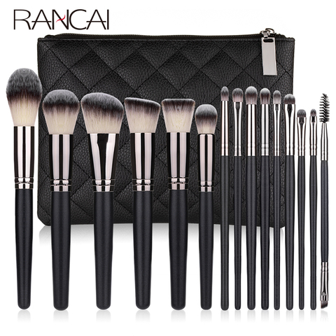 RANCAI 10/15pcs Professional Makeup Brushes Set Powder Foundation Eyeshadow Soft Synthetic Hair Brushes With Free Shipping ► Photo 1/6