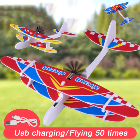 New Electric Hand Throwing Glider Plane Outdoor Park EPP Foam Electric Gliding Aircraft Flying Toys For Children Plane Model ► Photo 1/6