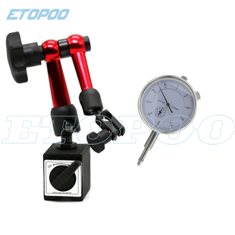 Mini 10mm Dial Indicator Universal Magnetic Base Table Scale zifferblatt Messuhr Precision Comparator For Equipment Calibration ► Photo 1/6