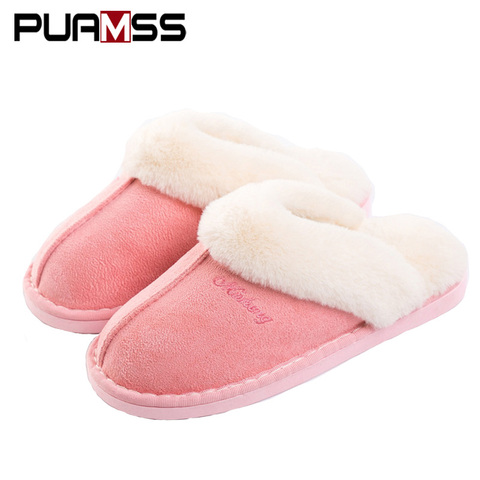 Women Winter Warm Ful Slippers Women Slippers Cotton Sheep Lovers Home Slippers Indoor Plush Size House Shoes Woman wholesale ► Photo 1/6