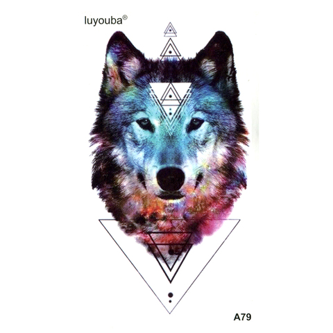 Wolf Temporary Tattoo Sticker Fake Tattoo  Body Art Henna Tatoo Stickers Tattoo waterproof  tattoo Men ► Photo 1/2