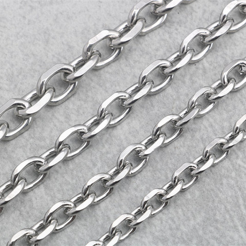 Fashion stainless steel batch angle chain coarse batch angle O word chain cross chain titanium steel necklace clavicle chain ► Photo 1/5