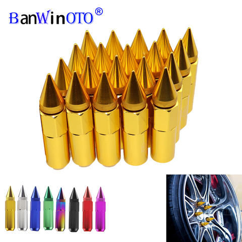 20pcs/set 12x1.5 Universal Aluminum Car Styling Tunning 60mm Extended Tuner Wheels Rims Lug Nuts Racing JDM Style LGLM001 ► Photo 1/6