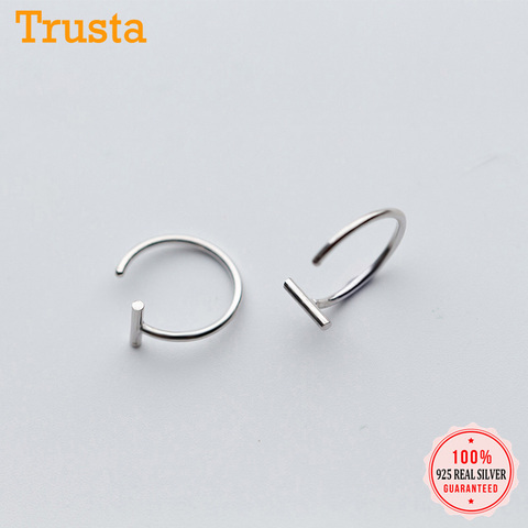 Trustdavis 100% 925 Solid Real Sterling Silver Fashion Tiny Cute Stick Stud Earrings For Women Girls Kids Gift Jewelry DA180 ► Photo 1/5