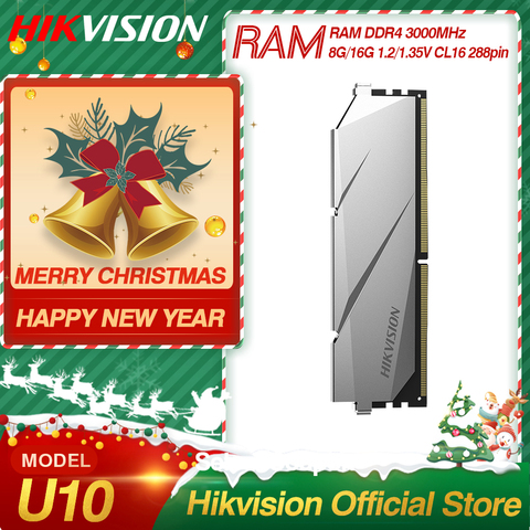 Hikvision Hikstorage RAM DDR4 8G 16G 3000MHz 1.2/1.35V CL16 288pin Desktop Memory High Speed Low Power Consumption Intel AMD ► Photo 1/6