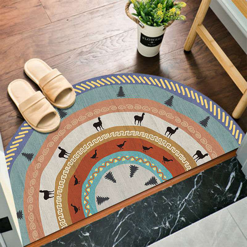 Water Absorbent Bath Mats Bathroom Rugs, Round Entrance Rugs