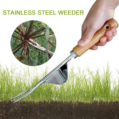 Manual Weeding Tool Garden Hand Weeder with Wood Handle Hand weeding tool Manual Farmland Digging Lawn ► Photo 1/5