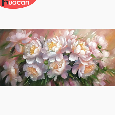 HUACAN Diamond Mosaic Flower Picture Of Rhinestone Peony 5D DIY Embroidery Diamond Painting Flowers Full Drill Square ► Photo 1/6