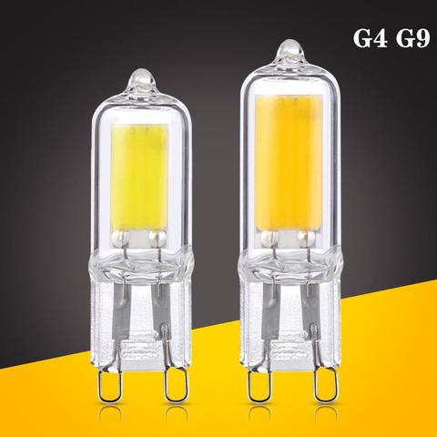 G9 COB LED Light Bulb 6W 9W 12W Glass G4 Lamp 12V 220V G9 LED Spot Light for Pendant Lighting Fixture Home Lighting Chandeliers ► Photo 1/6