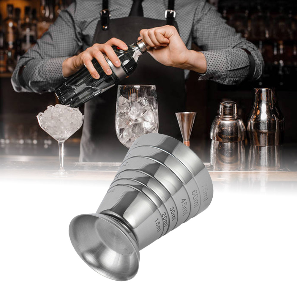 75ml Stainless Steel Cocktail Measuring Jigger Shot Cup Ounce Jigger Bar  Wine Tools Cocktail Liquor Measuring Cup Bartender Tool - AliExpress