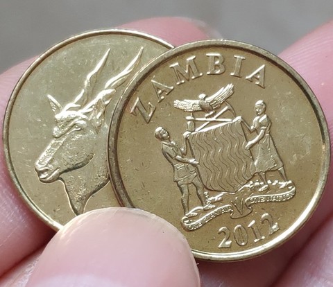 20mm Zambia Antelope ,100% Real Genuine Commemorative Coin,Original Collection ► Photo 1/1