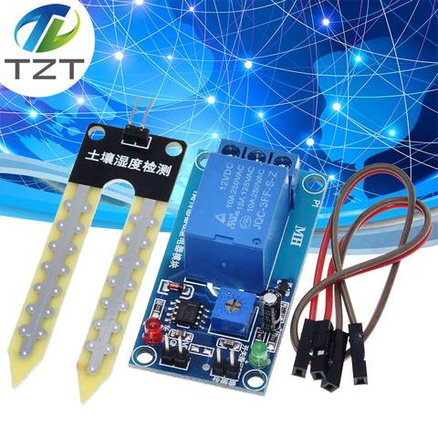 TZT DC 5V 12V soil moisture sensor relay control module Automatic watering of the humidity starting switch ► Photo 1/6