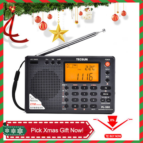 Tecsun PL 380 DSP professional Radio FM/LW/SW/MW Digital Portable Full Band Stereo Good Sound Quality Receiver as Gift to Parent ► Photo 1/6