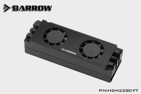 Barrow 2280 22110 PCIE SATA M2 SSD Dual Fan Heatsink HDM2280-FT ► Photo 1/4