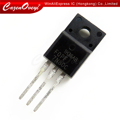 10pcs/lot FQPF7N80C TO-220F FQPF7N80 TO-220 7N80 7N80C 800V 7A new original In Stock ► Photo 1/1