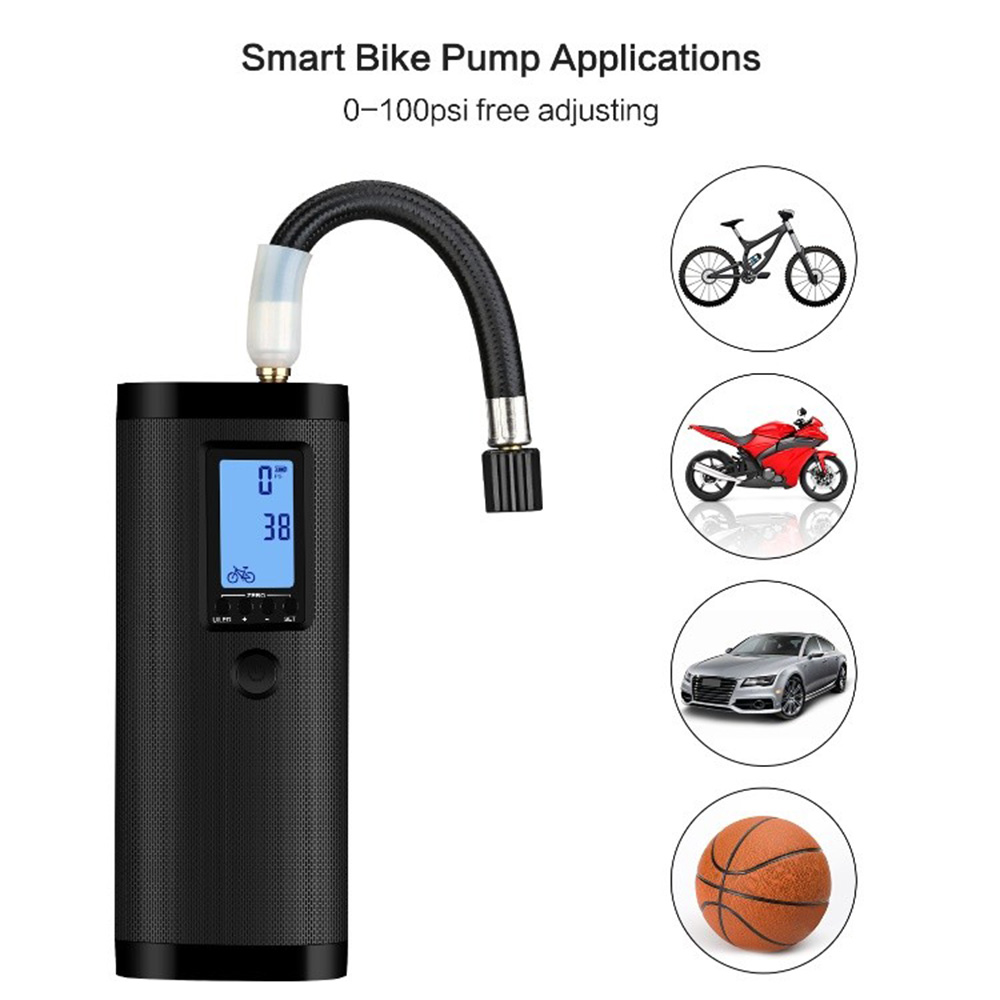 100PSI Tire Electric Mini Air Pump Vehicle Inflator Compressor For Bicycle Cars 