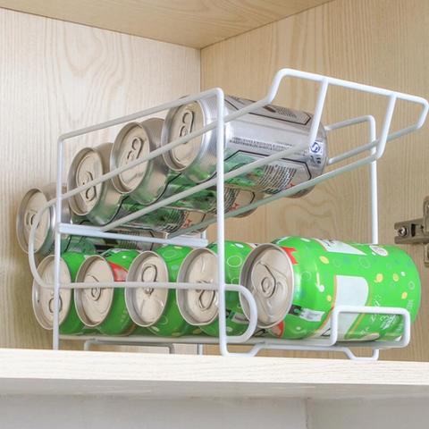 Double-Layer Durable Beer Soda Coke Drink Can Storage Box Fridge Drink  Holder Refrigeration Kitchen Organizer Food Container ► Photo 1/6