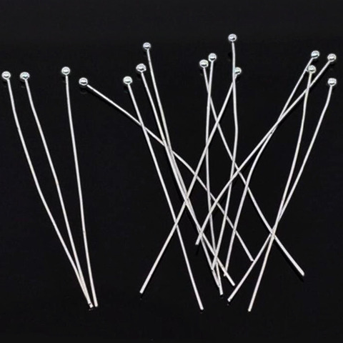 100Pcs Stainless Steel Silver Tone Ball Head Pins Earring Findings for DIY Jewelry Making Accessories ► Photo 1/6