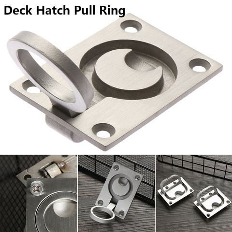 Stainless Steel Door Knobs Cabinet Cupboard Door Recessed Flush Pull Handles Marine Deck Hatch Pull Ring Supplies ► Photo 1/6