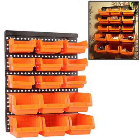 Wall-Mounted Storage box Components tool box Tool Parts Garage Unit Shelving Hardware screw Tool organize Box ► Photo 1/6