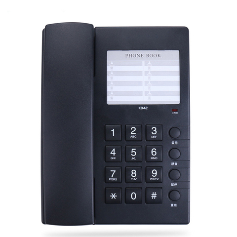 Wall Mountable Corded Telephone Phone with Phone Number Card, Mute, Big Buttons Home Hotel Wired Desktop Phone Office Landline ► Photo 1/4