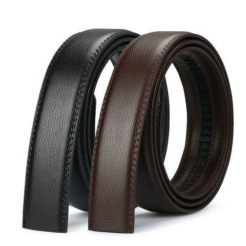 New Luxury Men's Automatic Buckle Belts Genuine Leather Waist Strap No Buckle Belt Black Brown Male High Quality Jeans Waistband ► Photo 1/6