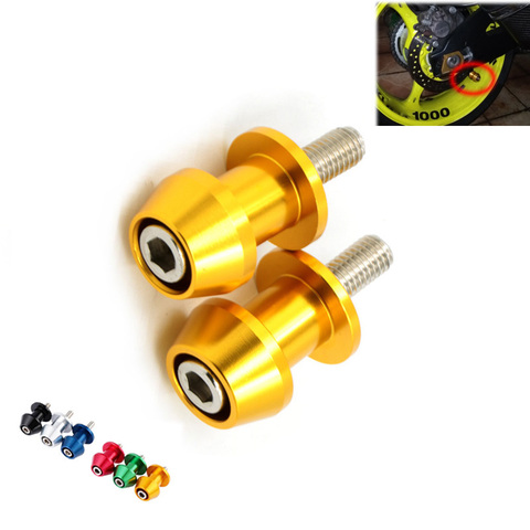 2pcs 8mm CNC Swingarm Swing Arm Spools Sliders For Suzuki GSX-R GSXR 600 750 1000 K1 K2 K3 K4 K5 K6 K7 K8 K9 K10 K11 GSXR1300 ► Photo 1/6