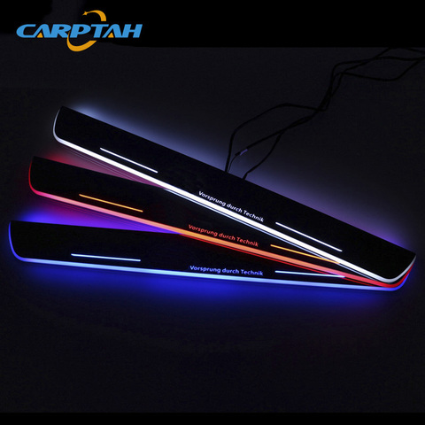 CARPTAH Trim Pedal Car Exterior Parts LED Door Sill Scuff Plate Pathway Dynamic Streamer light For Audi A6 S6 C7 2013 2014 2015 ► Photo 1/6