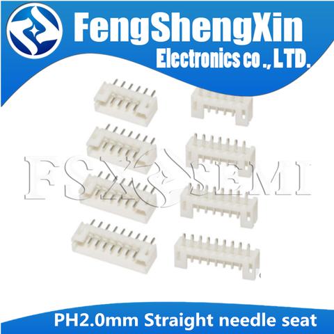 50pcs/lot  PH2.0mm Straight needle seat 2P/3P/4P/5P/6P/7P/8P/9P/10P/11P/12P/13P/14P/15P/16P White connector 2mm 2.0mm Pitch ► Photo 1/1