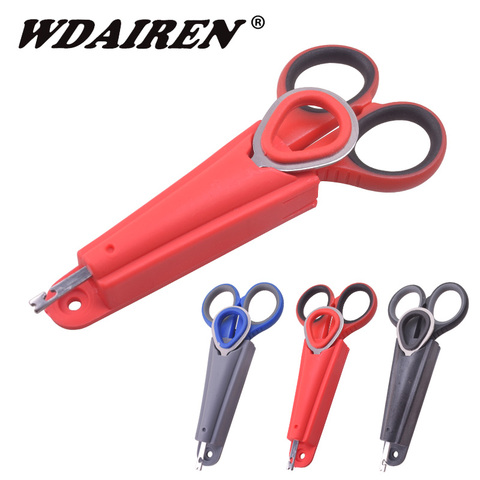 WDAIREN Fishing Scissors Fishing box Storage Case Braid Line Lure Cutter Fish Use Scissors Multifunction Portable Fishing Tools ► Photo 1/6