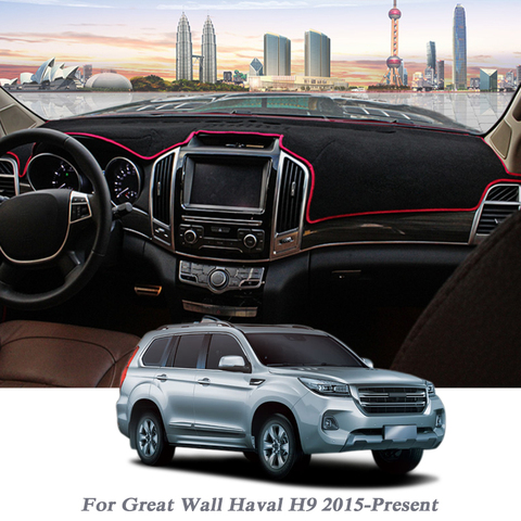 Car Styling Dashboard Protective Mat Shade Cushion Pad Rose Carpet For Great Wall Haval H9 2015-Present RHD&LHD Auto Accessory ► Photo 1/6