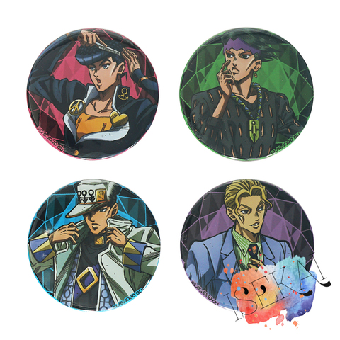 JoJos Bizarre Adventure Is Unbreakable Anime Higashikata Josuke Rohan Kishibe Kujo Jotaro Kira Yoshikage Metal Badge Pin ► Photo 1/1