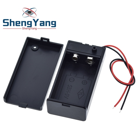 Hot  9V Battery Storage Case Plastic Box Holder With Leads ON/OFF Switch DEC22 DIY ► Photo 1/6