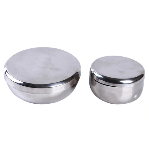 304 Stainless Steel Single Layer Dustproof Bowl With Lid Thickened Rice Kimchi Food Bowl Tableware ► Photo 1/6