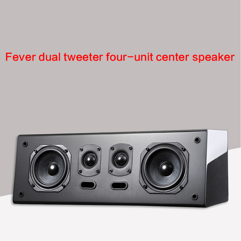 DIY A6 35-200W 5.1 Center Speaker 4 Inch Hifi Speaker Dual Tweeter Design Home Theater Audio 4 Way -2way 75Hz-20kHz ► Photo 1/3