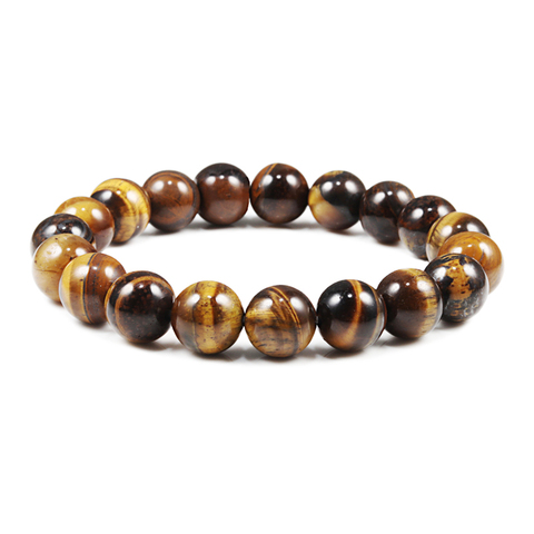 Trendy Natural Stone Beads Tiger Eye Bracelet Handmade Stretch Men Buddha Braclet for Yoga Meditation Jewelry Homme 6mm 8mm 10mm ► Photo 1/6