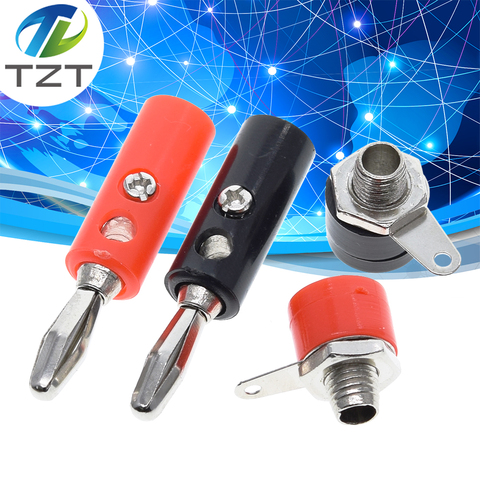 TZT 1set Male And Female J072 4mm Banana Plug Male And Female To Insert Connector Banana Pin DIY Model Parts ► Photo 1/6