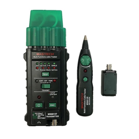 MASTECH MS6813 Multi-function Network Cable Telephone Line Tester Detector Transmitter RJ45 Fault Locator Tracker ► Photo 1/1