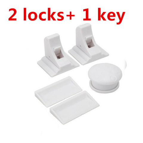 1key 2 locks Magnetic Child Lock Baby Safety Baby Protections Cabinet Door Lock Kids Drawer Locker Security Invisible Locks ► Photo 1/6