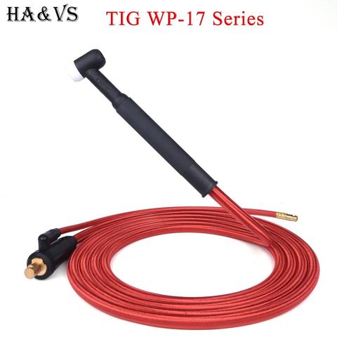 WP17 TIG Welding Torch Gas-Electric Integrated Rubber Hose Cable Wires 5/8 UNF Quick Connector 4M 35-50 Euro Connector 13.12Ft ► Photo 1/6