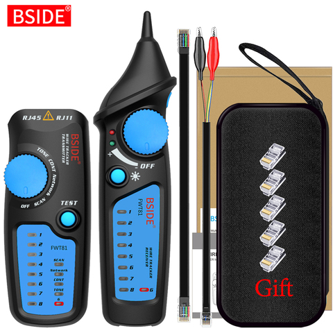 Network cable tracker detecteur BSIDE FWT81 RJ11/45 Lan Ethernet Phone wire tester Finder Telecom Tool electrified work 48V ► Photo 1/6