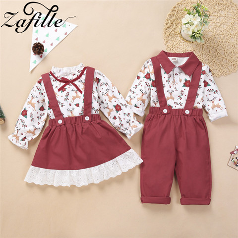 ZAFILLE Christmas Clothes Kids Clothes Girls Toddler Girl Christmas Outfits For Kids Boy Outfits New Year's Costume Children ► Photo 1/6