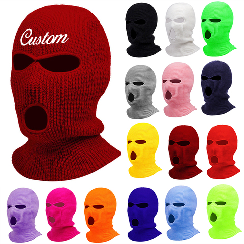 bijvoeglijk naamwoord longontsteking Sceptisch Price history & Review on Customize Beanie Balaclava Mask Hat Womne Men  Winter Masked Ski Cycling Hat With Embroidery Letters Text Name Logo  Skullies | AliExpress Seller - GINKGO BELLE Official Store 